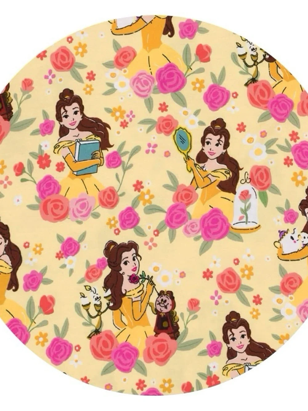 NWT 2T Little Sleepies Yellow & Pink Beauty and the Beast Floral Pajama Set